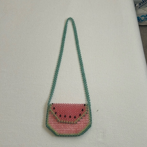 Bouffant’s & Broken Hearts beaded watermelon crossbody bag - Picture 3 of 6